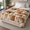 Sweet Pups Snuggle KL0303002CL Faux Fur Throw Blanket