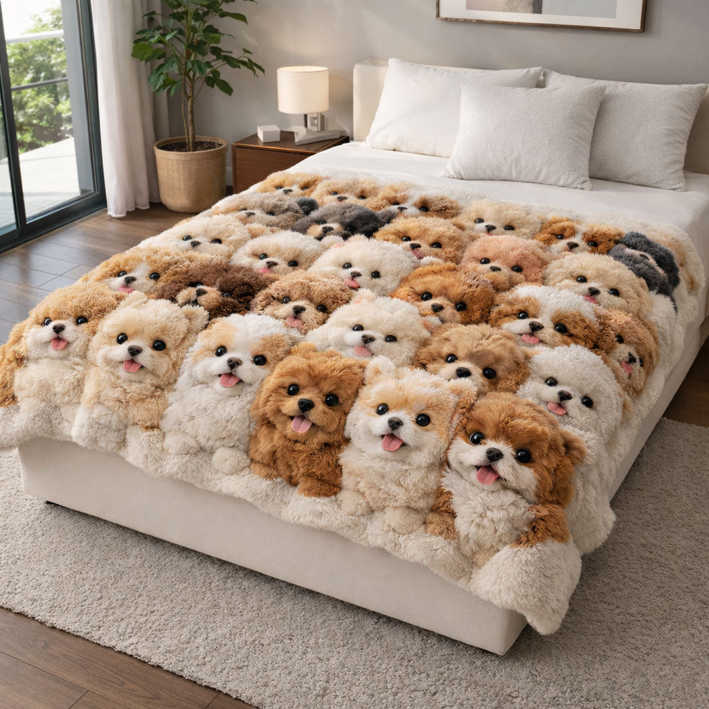 Sweet Pups Snuggle KL0303002CL Faux Fur Throw Blanket