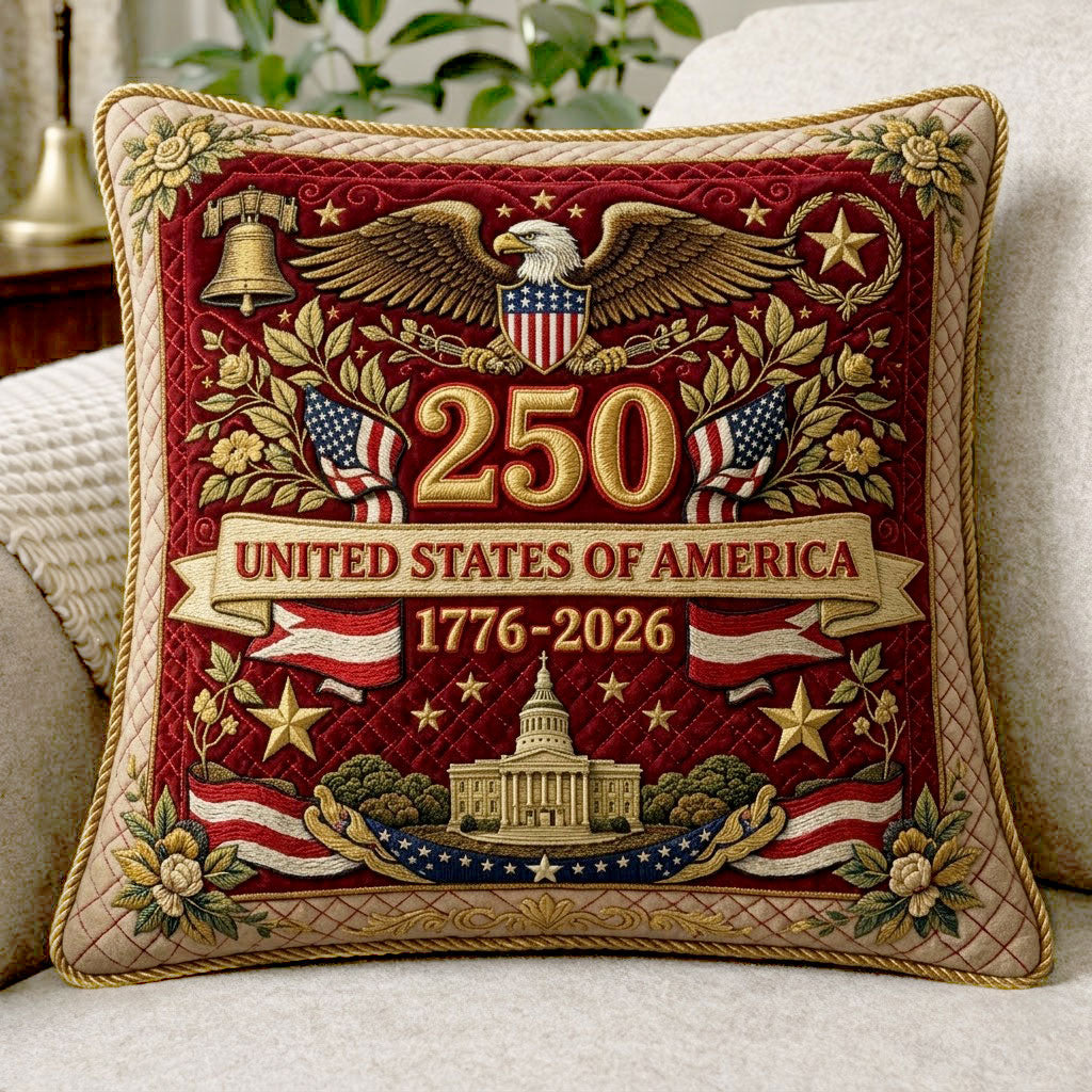 USA 250th Anniversary Heritage WN0104020CL Quilted Pillow Case