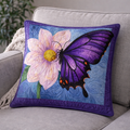 Violet Butterfly QA0203005CL Quilt Pillow Case