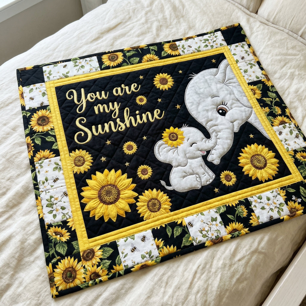Elephant You Are My Sunshine XR3103006CL Quilt Blanket