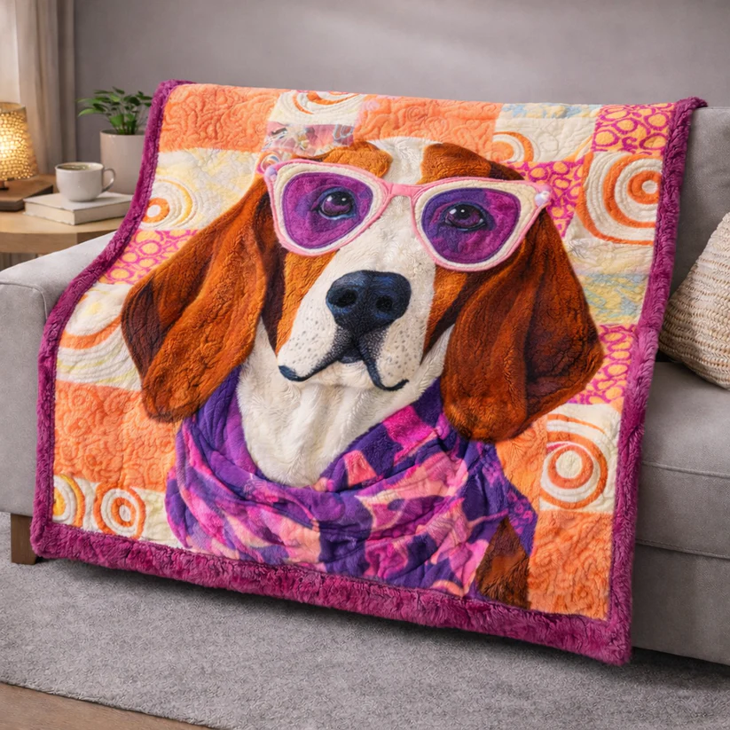 Fancy Dog QA0203001CL Faux Fur Throw Blanket