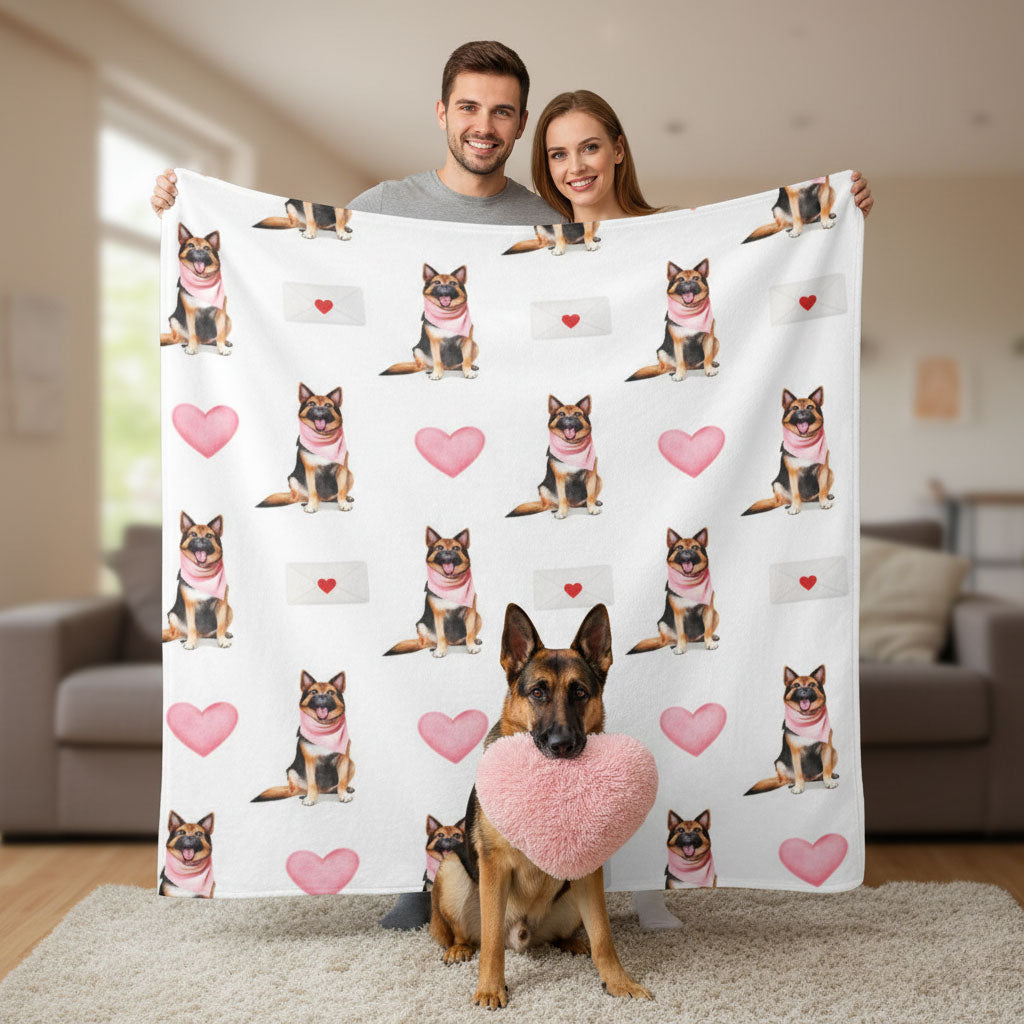 German Shepherd Love WN0502001CL Fleece Blanket