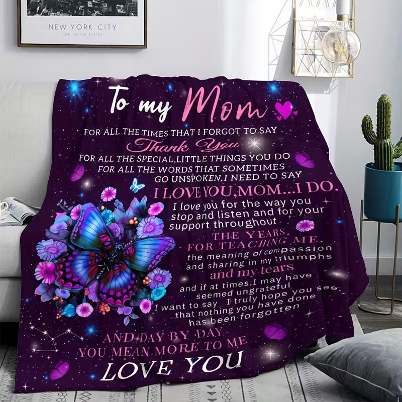 Butterfly To My Mom XR2503001CL Fleece Blanket