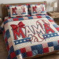 Personalized Mama Baseball Patchwork WN0304009CL Duvet Cover Set