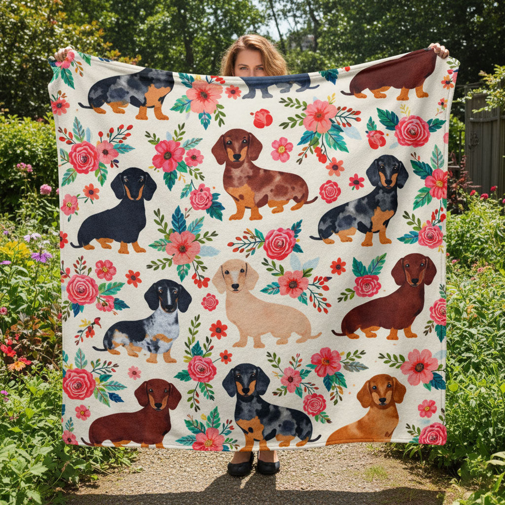 Dachshund WJ2901002CL Fleece Blanket