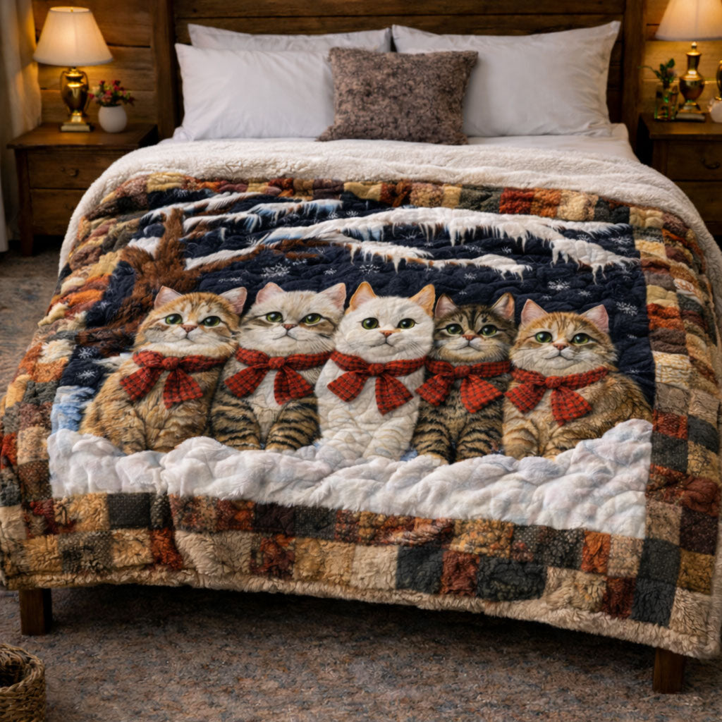 Winter Cats KL2201001CL Faux Fur Throw Blanket
