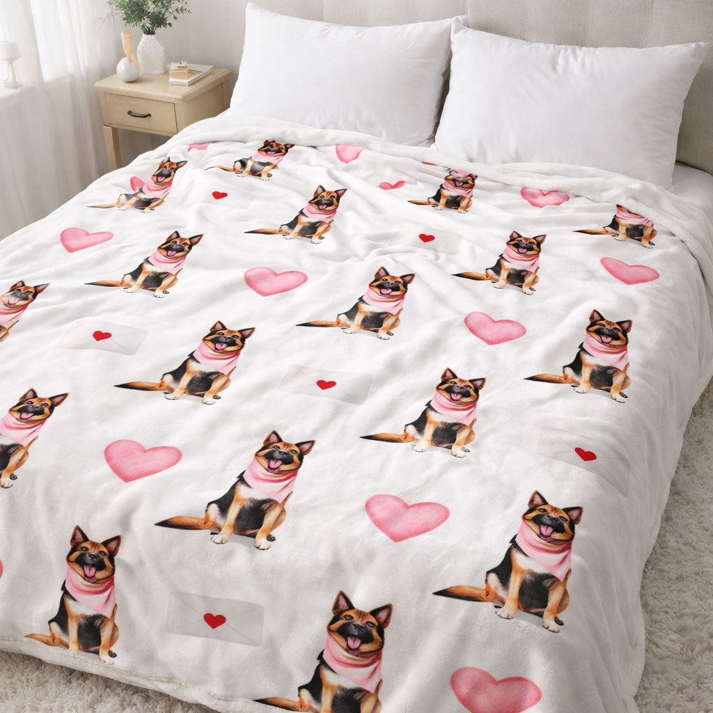 German Shepherd Love WN0502001CL Fleece Blanket