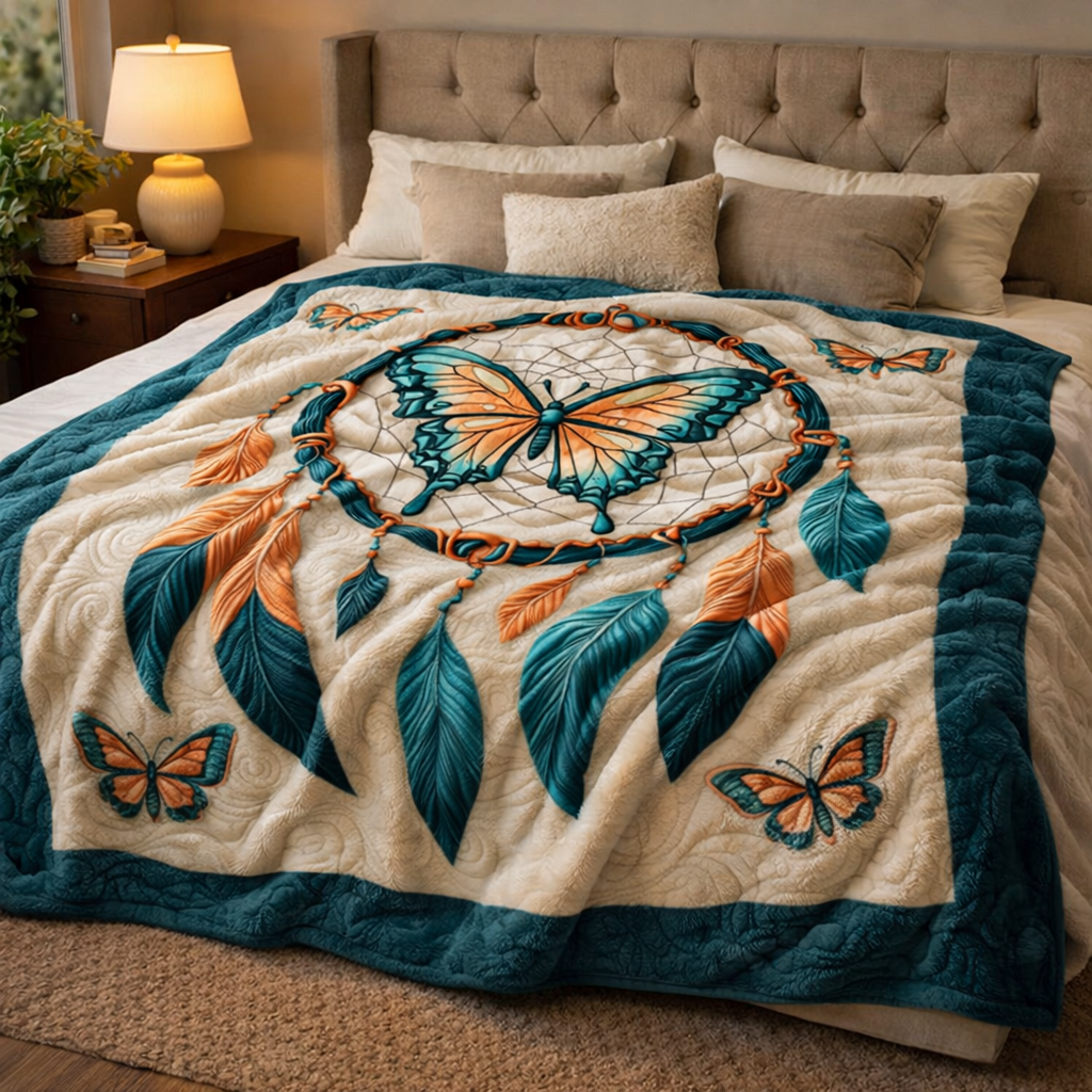 Dreamcatcher Butterfly QA0602001CL Faux Fur Throw Blanket