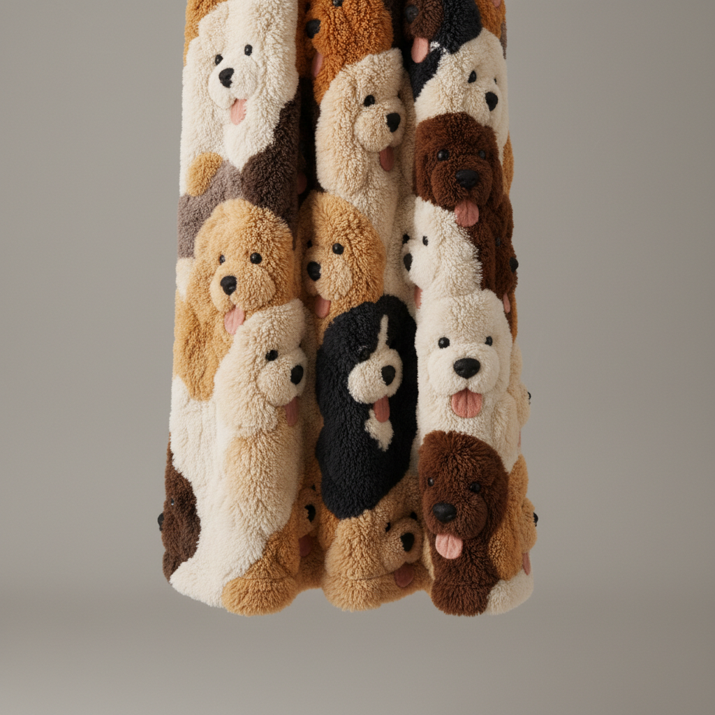Goldendoodle WJ0303001CL Faux Fur Throw Blanket