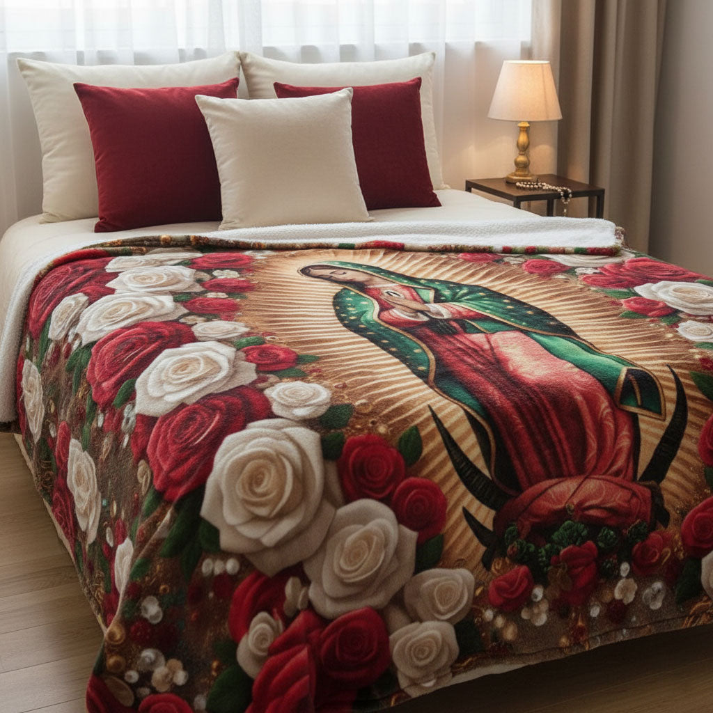 Sacred Rose WJ2901003CL Fleece Blanket