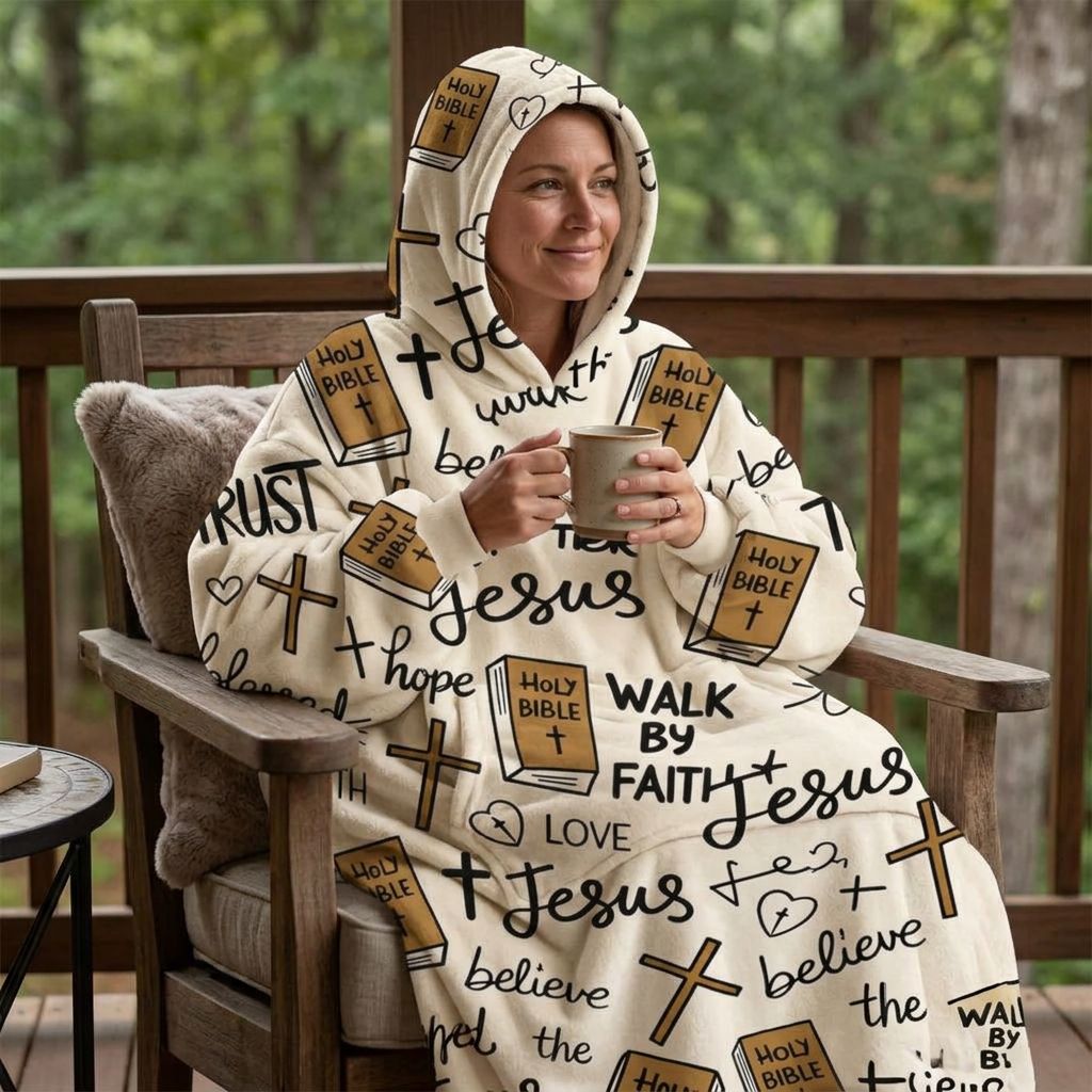 Peaceful Faithful WJ0403002CL Hooded Blanket