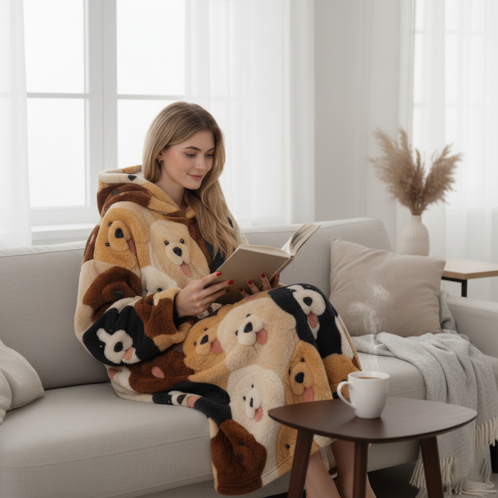 Goldendoodle WJ0303002CL Hooded Blanket