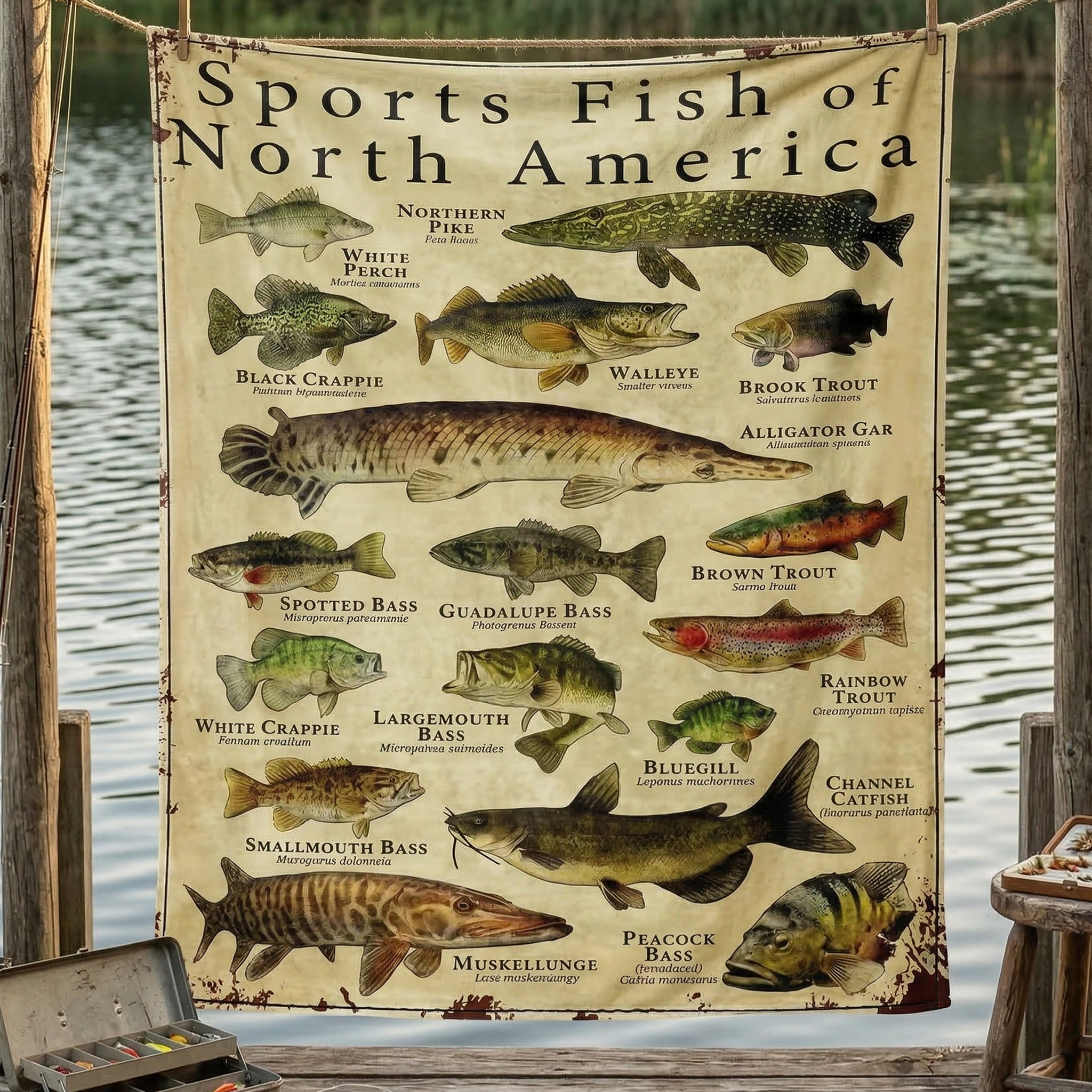 Fish Lovers XR1903001CL Fleece Blanket