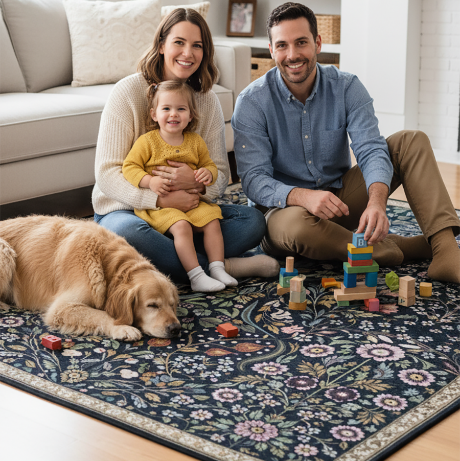 Floral WJ1102001CL Area Rug