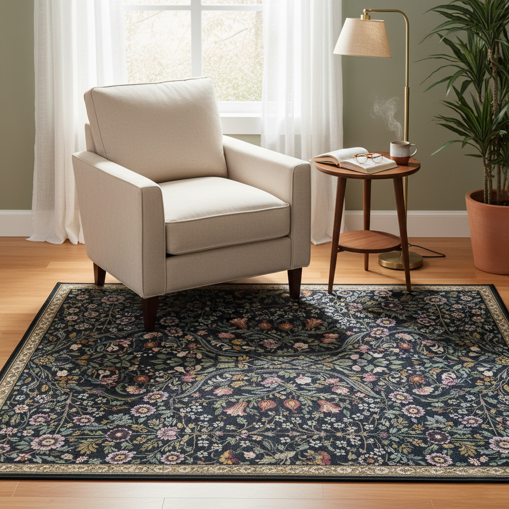 Floral WJ1102001CL Area Rug