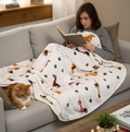 Cute Dachshund WJ0902001CL Fleece Blanket