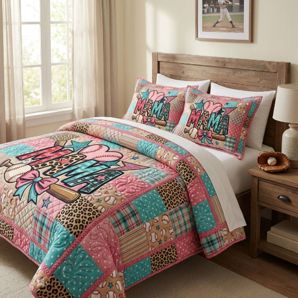 Personalized Mama Baseball Love WN0304008CL Duvet Cover Set