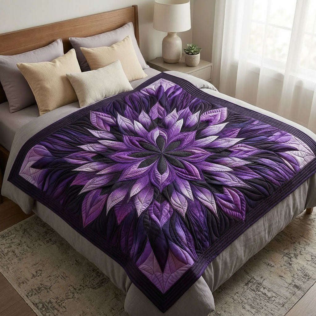 Mystic Violet Bloom WN1803001CL Quilt Blanket