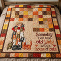 Old Lady With House Of Cats XR3103005CL Quilt Blanket