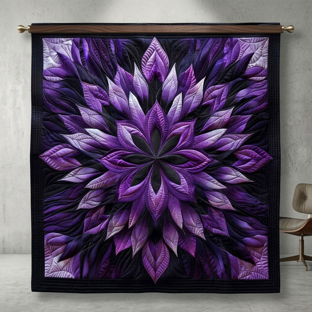 Mystic Violet Bloom WN1803001CL Quilt Blanket